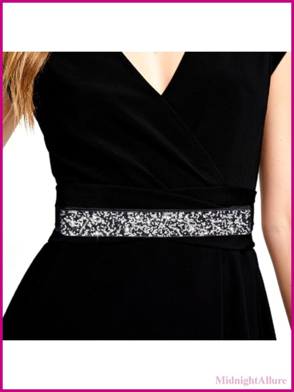 Rhinestone Elastic Wide Waist Belt for Wedding Prom Party